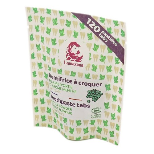 120 tabletten Lamazuna Tandenpoets Tabletten Brandnetel & Munt zonder Fluoride