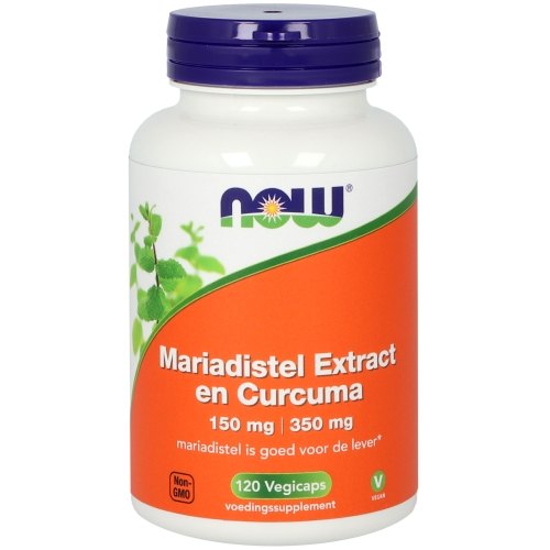 120 Kapseln NOW Mariadistel Extract 150 mg en Curcuma 350 mg