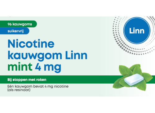 Linn Nicotine Kauwgom Mint 4 mg 96 Stücke