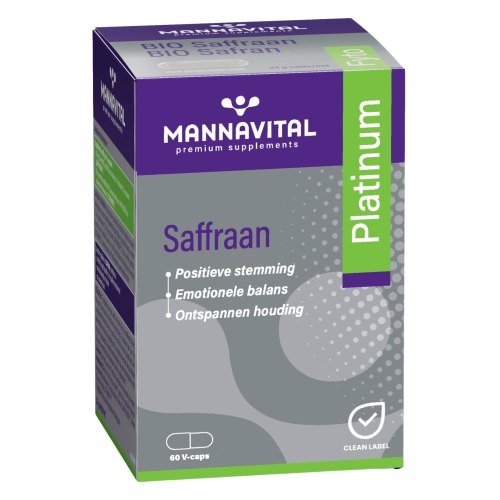 60 Kapseln Mannavital Saffraan Platinum Biologisch