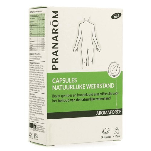 30 Kapseln Pranarom Aromaforce Capsules Natuurlijke Weerstand Biologisch