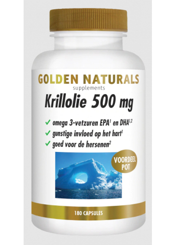 180 Kapseln Golden Naturals Krillolie 500 mg Voordeelpot