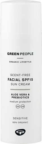 50 ml Green People Scent-Free Facial SPF15 Sun Cream 