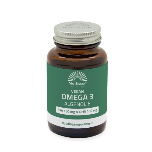 60 capsules Mattisson Omega 3 Algenolie EPA 150 mg / DHA 100 mg Vegan