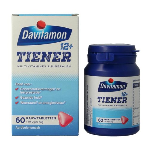 Davitamon Boost Tiener 12+ Multivitamines & Mineralen Aardbei