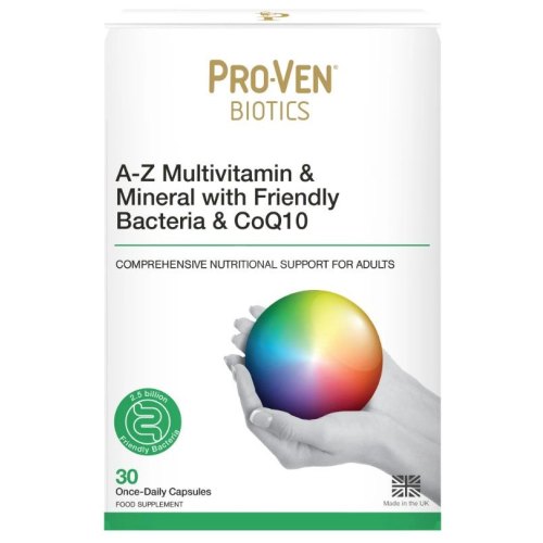 30 capsules Pro-Ven Biotics A-Z Multivitamin & Mineral with Friendly Bacteria & CoQ10