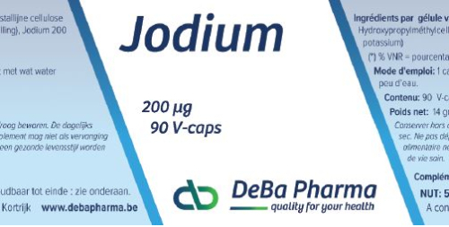 90 V-caps DeBa Pharma Jodium 200 mcg (Kaliumjodide)