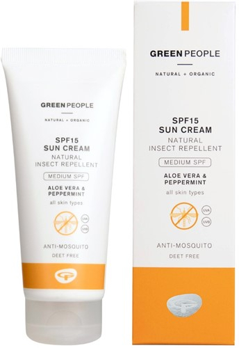 100 ml Green People Suncream SPF15  Natural Insect Repellent