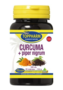 30 capsules Toppharm Curcuma + Piper Nigrum 500 mg Puur