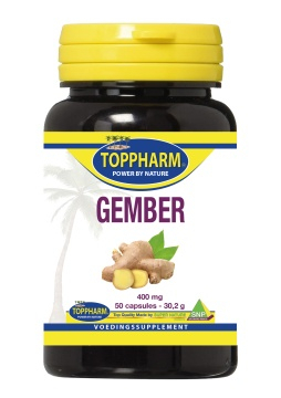 50 capsules Toppharm Gember 400 mg