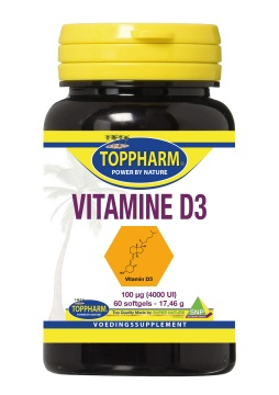 60 softgels Toppharm Vitamine D3 100 mcg (4000UI)