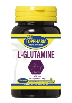 50 capsules Toppharm L- Glutamine 400 mg