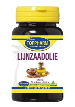 50 softgels Toppharm Lijnzaadolie 500 mg