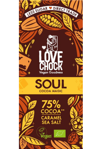 70 gram Lovechock Soul Caramel Seasalt Biologisch