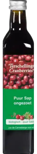 500 ml Terschellinger Cranberry Natuursap Ongezoet en Biologisch