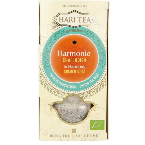 10 builtjes Hari Tea Golden Chai in Harmony Biologisch