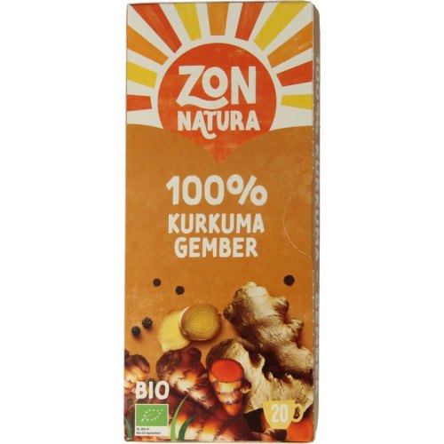 20 zakjes Zonnatura 100% Kurkuma Gember Thee Biologisch