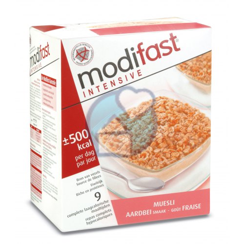 Modifast Muesli Aardbei 9 Tüte
