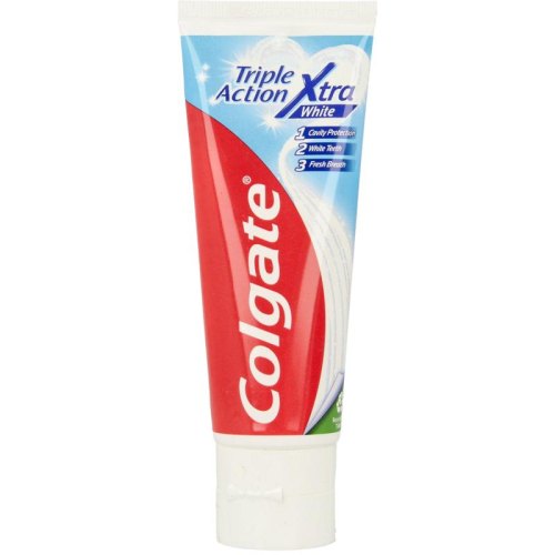 75 ml Colgate Triple Action Whitening Tandpasta