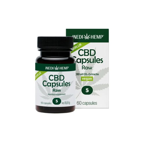 Wedihemp CBD Capsules Raw 5% Natuurlijk