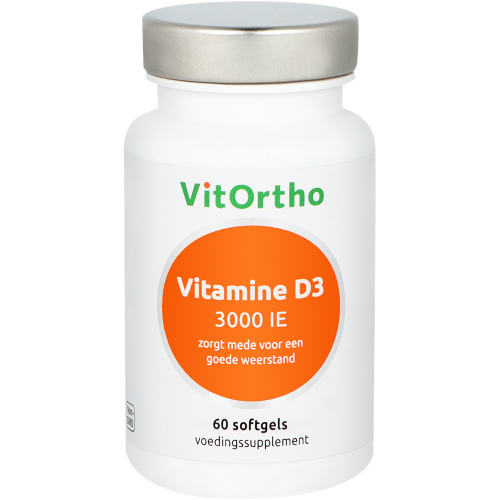 60 softgels VitOrtho Vitamine D3 3000 IE