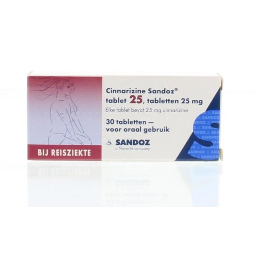 Cinnarizine 25 mg - Bij Reisziekte Sandoz 30 Stücke