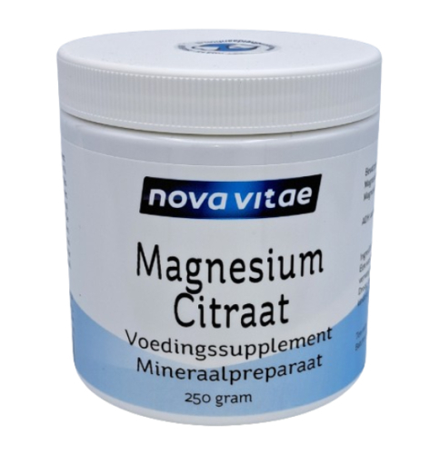 250 gram Nova Vitae Magnesium Citraat Poeder