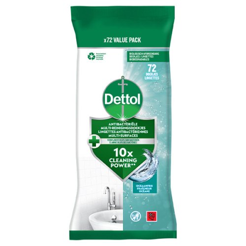 Dettol Multi Reinigingsdoekjes Power & Fresh Oceaanfris Maxi 110 Stücke