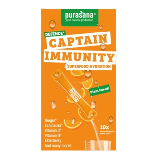 10 x 4,5 Gramm Purasana Hydratation Superfoods Captain Immunity