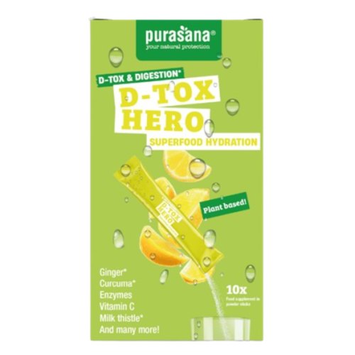 Purasana Hydratation Superfoods D-tox Hero 10 x 4,5 gram