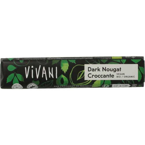 Vivani Chocoladereep Dark Nougat Croccante Biologisch