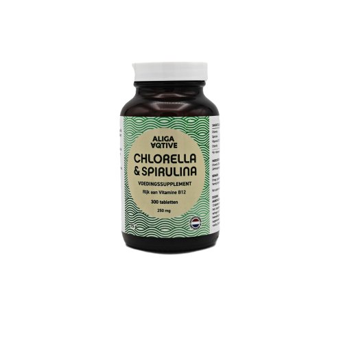 300 tabletten Aliga Aqtive Chlorella & Spirulina