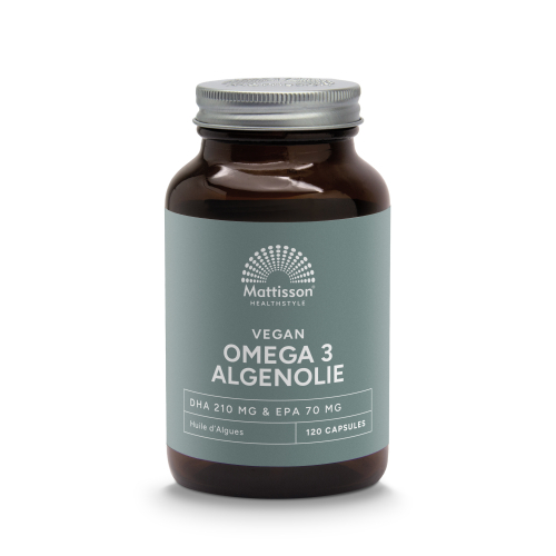 120 capsules Mattisson Vegan Omega 3 Algenolie DHA 210 mg EPA 70 mg