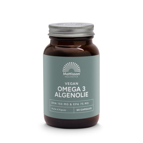 60 capsules Mattisson Omega 3 Algenolie DHA 150 mg EPA 75 mg Vegan