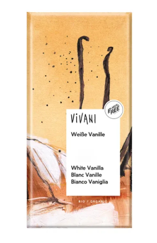 80 gram Vivani Chocolade Wit met Vanille Biologisch