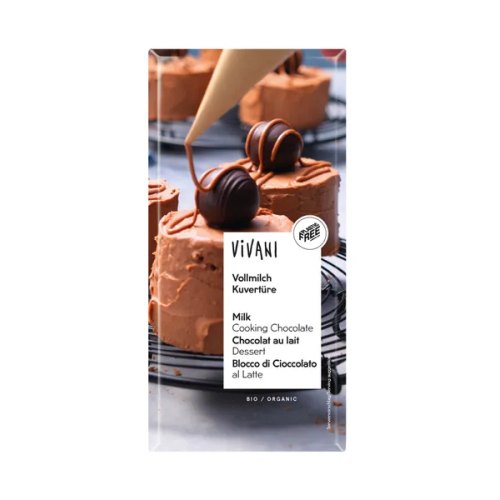 Vivani Smelt Chocolade Melk Biologisch 150 Gramm