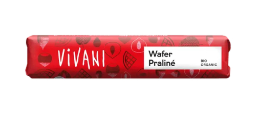 40 gram Vivani Chocoladereep Melk Wafer Praline