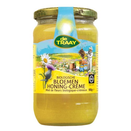 De Traay Bloemenhoning Crème Biologisch 900 Gramm