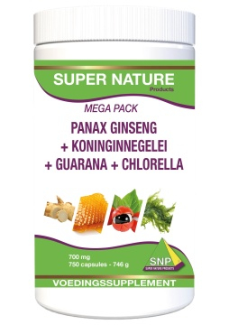 750 capsules SNP Panax Ginseng +Royal Jelly +Guarana +Chlorella