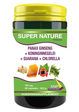 60 capsules SNP Panax Ginseng +Royal Jelly +Guarana +Chlorella