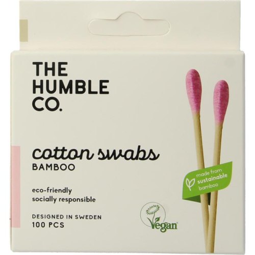 The Humble Co. Wattenstaafjes Bamboe Roze 100 Stücke