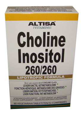 Altisa Choline Inositol 260-260 90 tablets