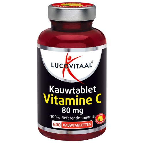 800 Kautabletten Lucovitaal Vitamine C 80 mcg Kauwtablet Citroen