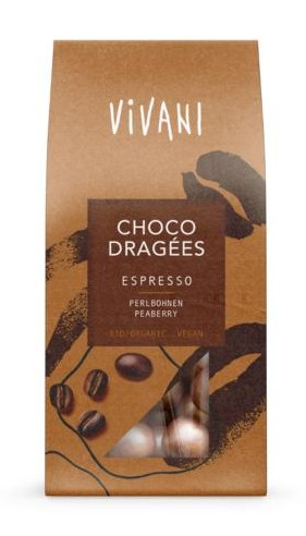 75 gram Vivani Choco Dragees Espresso Biologisch