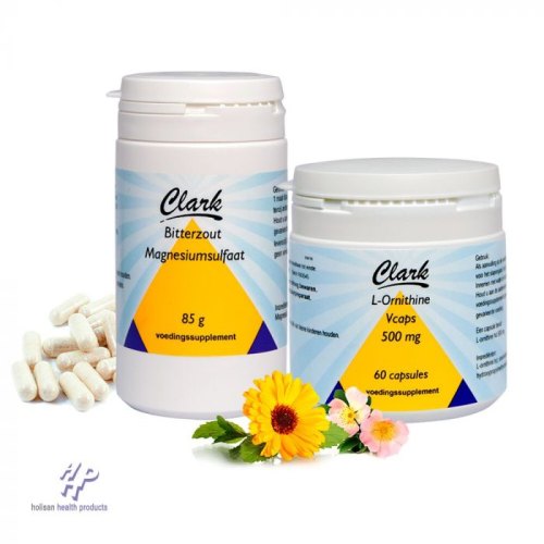 1 verpakking Clark Leverkuur (Ornithine & Bitterzout)