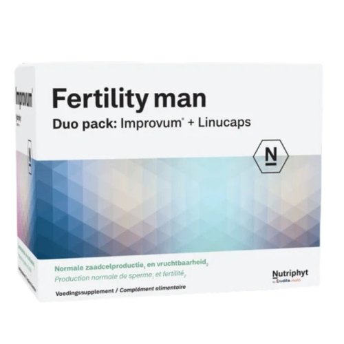 60 tabletten + 60 capsules Nutriphyt Fertility Man Duo Pack Improvum + Linucaps