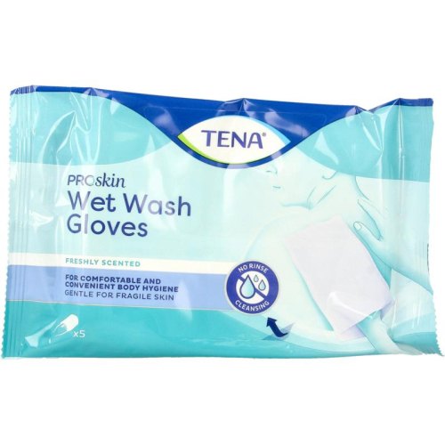 Tena Wet Wash Glove Freshly Scented 5 Stücke