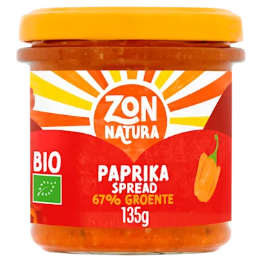 Zonnatura Groentespread Paprika Biologisch