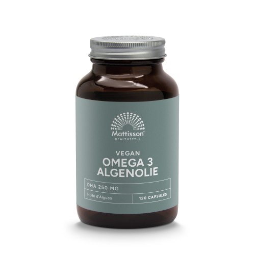 120 capsules Mattisson Vegan Omega 3 Algenolie DHA 250 mg