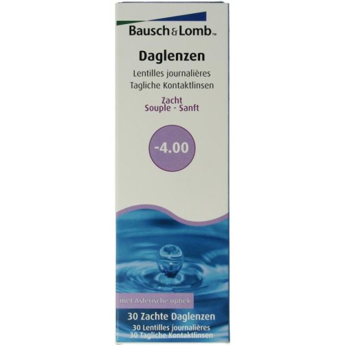 30 Stücke Bausch & Lomb Daglenzen -4.00